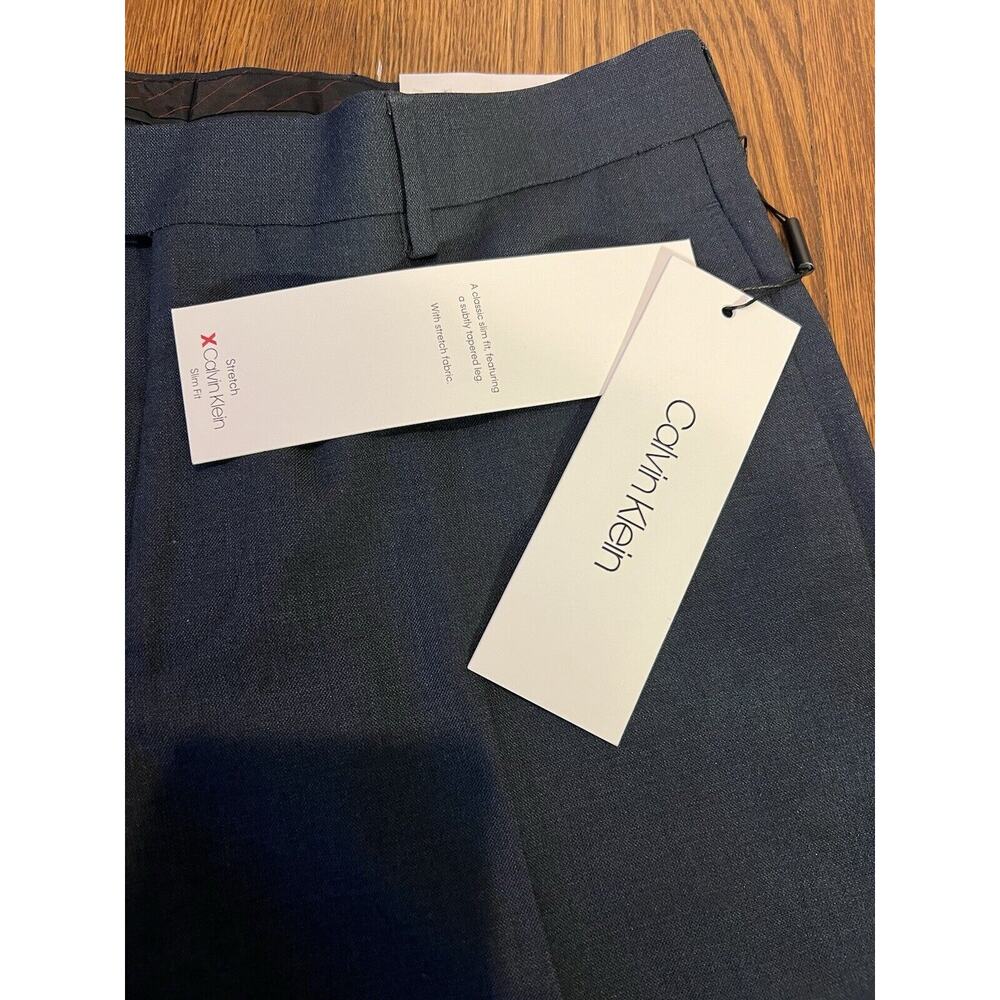 Man's Pants Calvin Klein Mens Jerome Slim Fit Dress Pant 30 X 30 - Picture 4 of 4